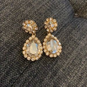 Crystal tear drop earrings